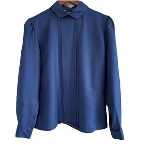 Vintage Davison’s of New Jersey Blue Button Back Long Sleeve Collared Shirt 12